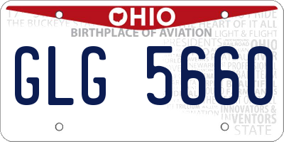 OH license plate GLG5660