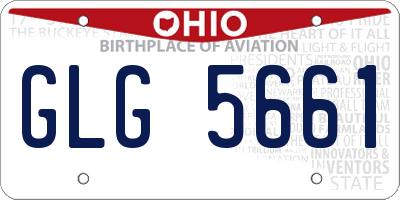 OH license plate GLG5661