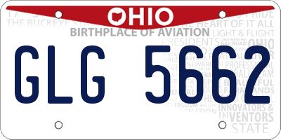 OH license plate GLG5662