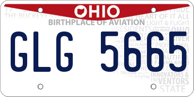 OH license plate GLG5665