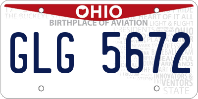 OH license plate GLG5672