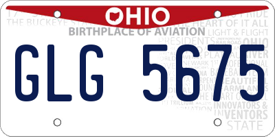 OH license plate GLG5675