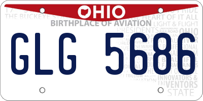 OH license plate GLG5686