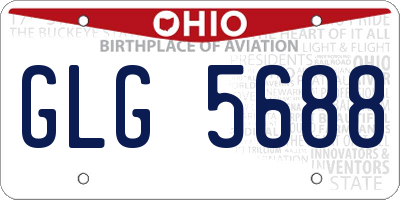 OH license plate GLG5688