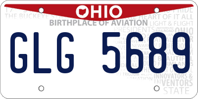 OH license plate GLG5689