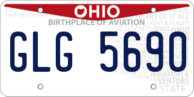 OH license plate GLG5690