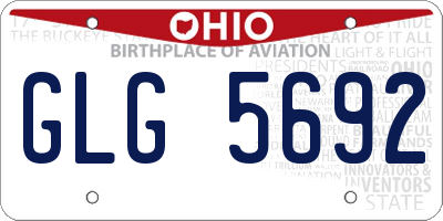 OH license plate GLG5692