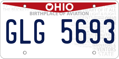 OH license plate GLG5693