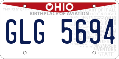 OH license plate GLG5694