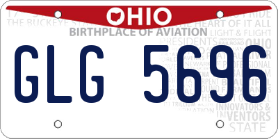 OH license plate GLG5696