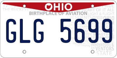 OH license plate GLG5699