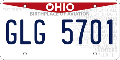 OH license plate GLG5701