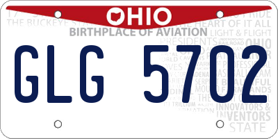 OH license plate GLG5702