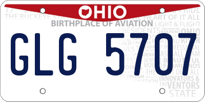 OH license plate GLG5707