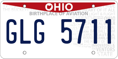 OH license plate GLG5711