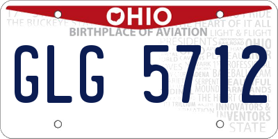 OH license plate GLG5712