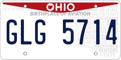 OH license plate GLG5714