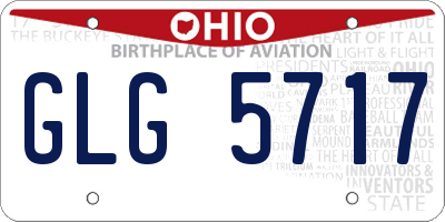 OH license plate GLG5717