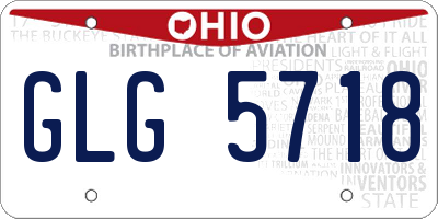 OH license plate GLG5718