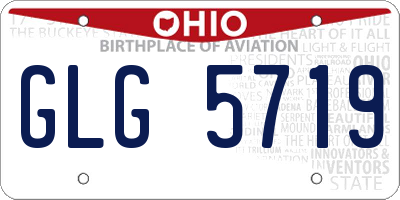 OH license plate GLG5719