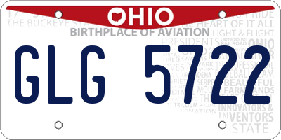 OH license plate GLG5722