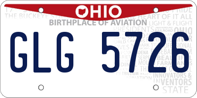 OH license plate GLG5726