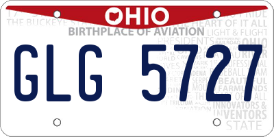 OH license plate GLG5727