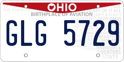 OH license plate GLG5729