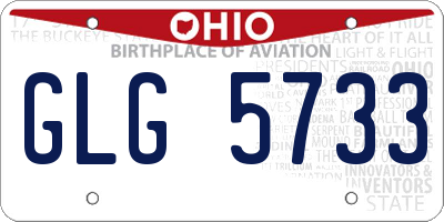 OH license plate GLG5733