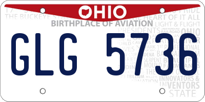 OH license plate GLG5736