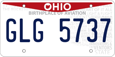 OH license plate GLG5737