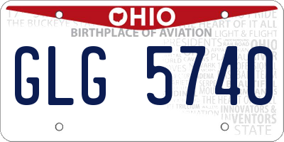 OH license plate GLG5740