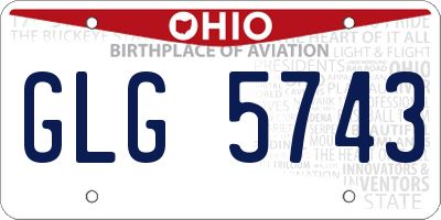 OH license plate GLG5743