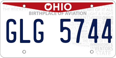 OH license plate GLG5744