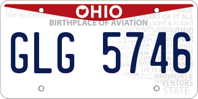OH license plate GLG5746