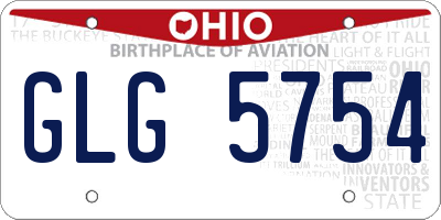 OH license plate GLG5754