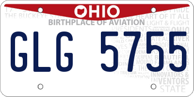 OH license plate GLG5755
