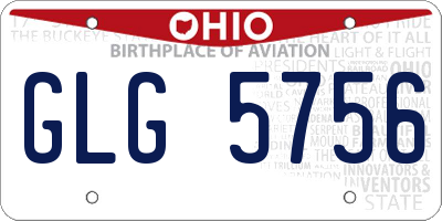 OH license plate GLG5756