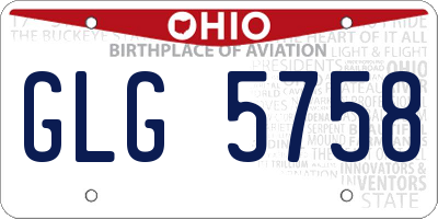 OH license plate GLG5758