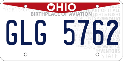 OH license plate GLG5762