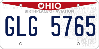 OH license plate GLG5765
