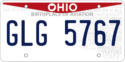 OH license plate GLG5767