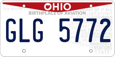 OH license plate GLG5772