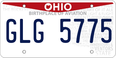 OH license plate GLG5775