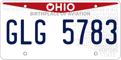 OH license plate GLG5783