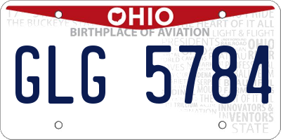 OH license plate GLG5784