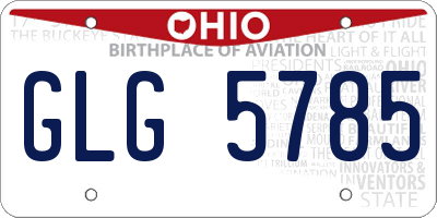 OH license plate GLG5785