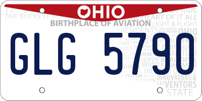 OH license plate GLG5790