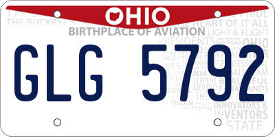OH license plate GLG5792