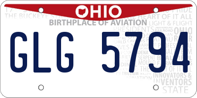 OH license plate GLG5794